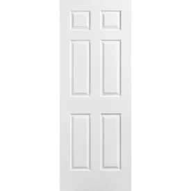 18'x80" 6 Panel Square Textured Moulded Panel Door