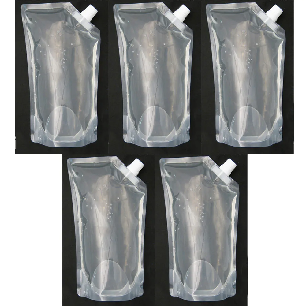 5 x Flexible Collapsible Foldable Reusable Water Bottles Survival Emerg BPA Free