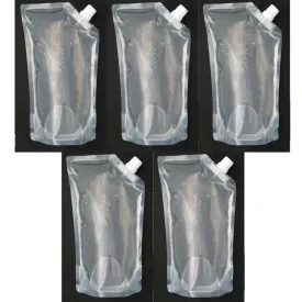 5 x Flexible Collapsible Foldable Reusable Water Bottles Survival Emerg BPA Free