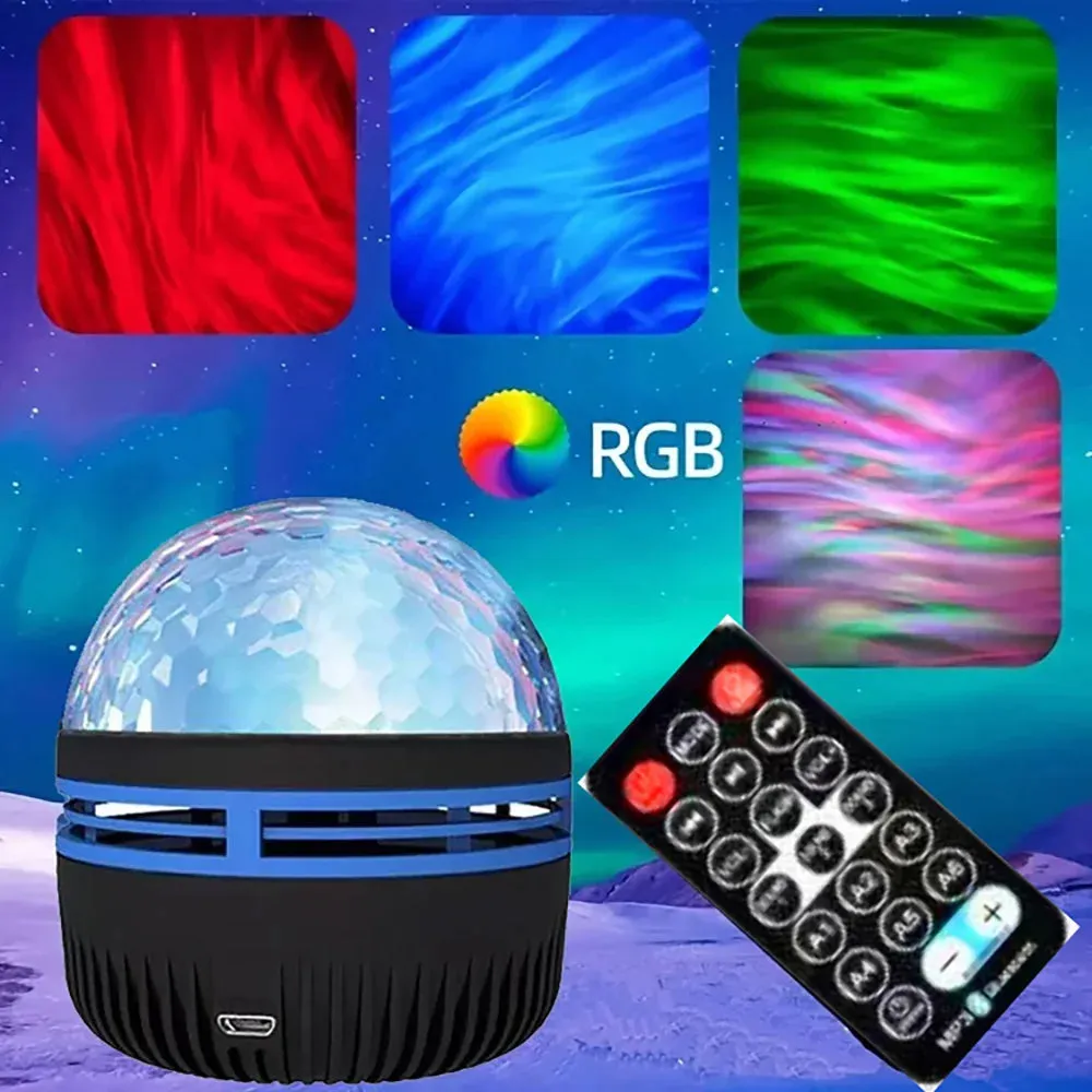 7 Color Star Galaxy Water Wave Projector For Bedroom Night Light