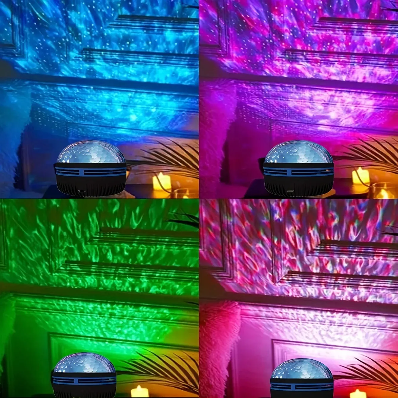 7 Color Star Galaxy Water Wave Projector For Bedroom Night Light