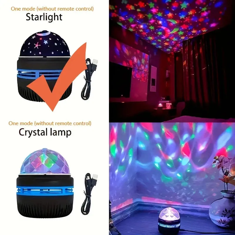 7 Color Star Galaxy Water Wave Projector For Bedroom Night Light