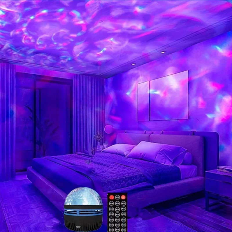 7 Color Star Galaxy Water Wave Projector For Bedroom Night Light