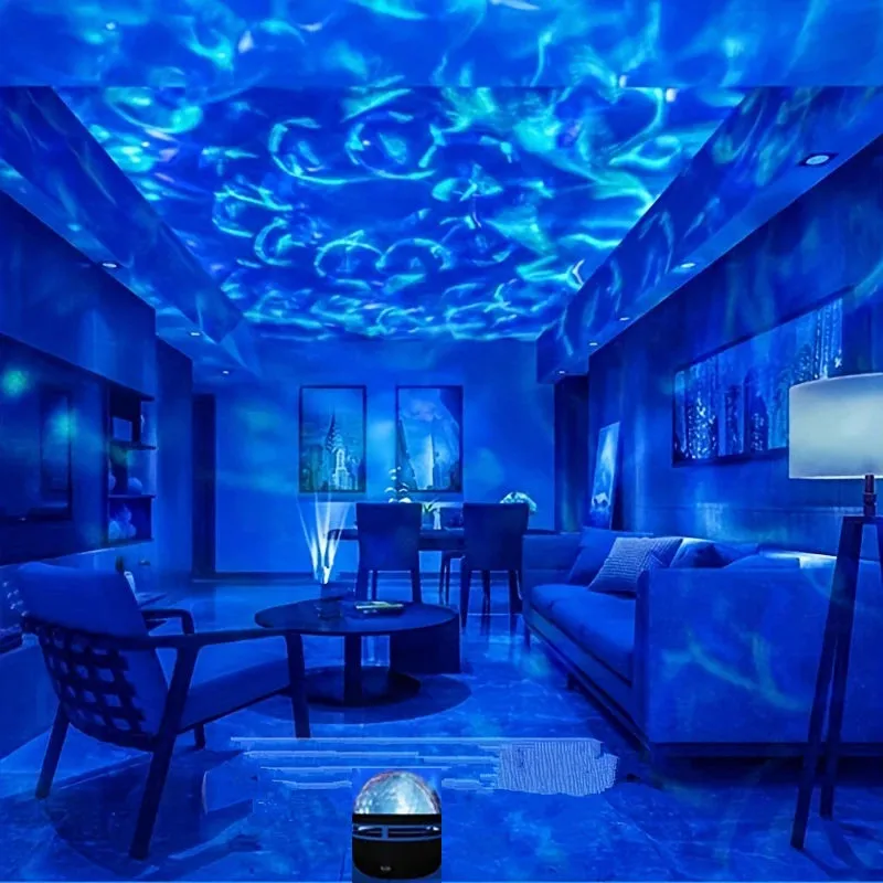 7 Color Star Galaxy Water Wave Projector For Bedroom Night Light