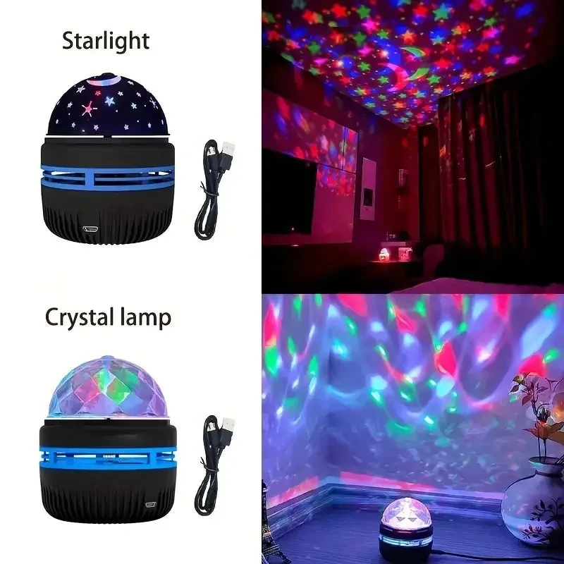7 Color Star Galaxy Water Wave Projector For Bedroom Night Light