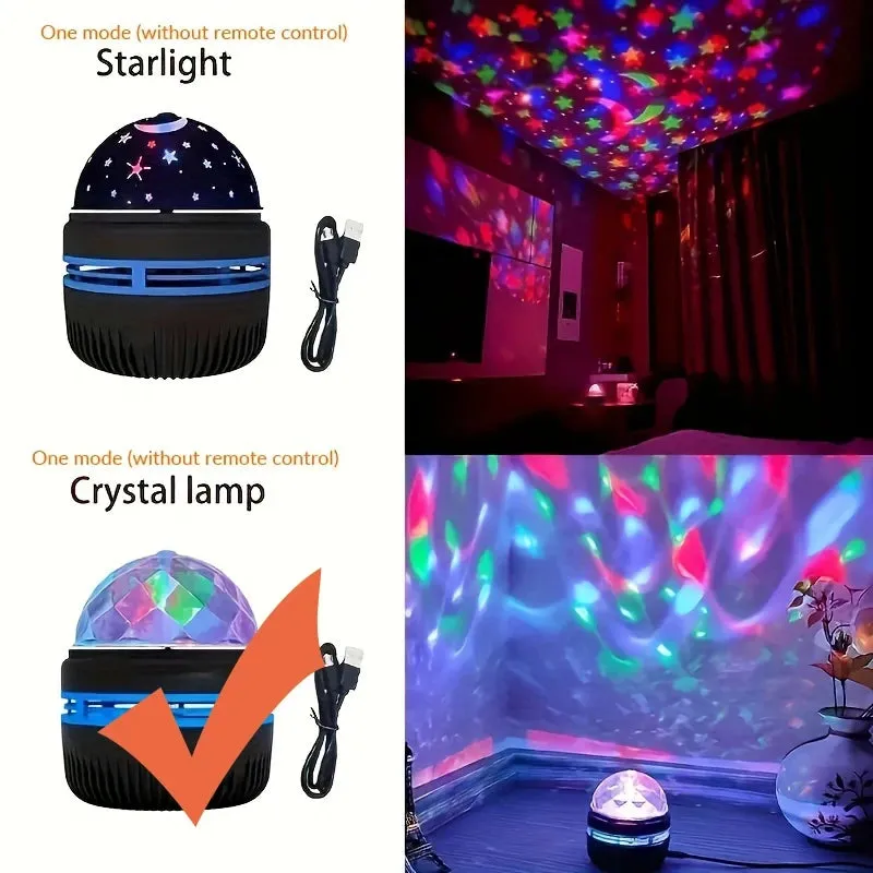 7 Color Star Galaxy Water Wave Projector For Bedroom Night Light
