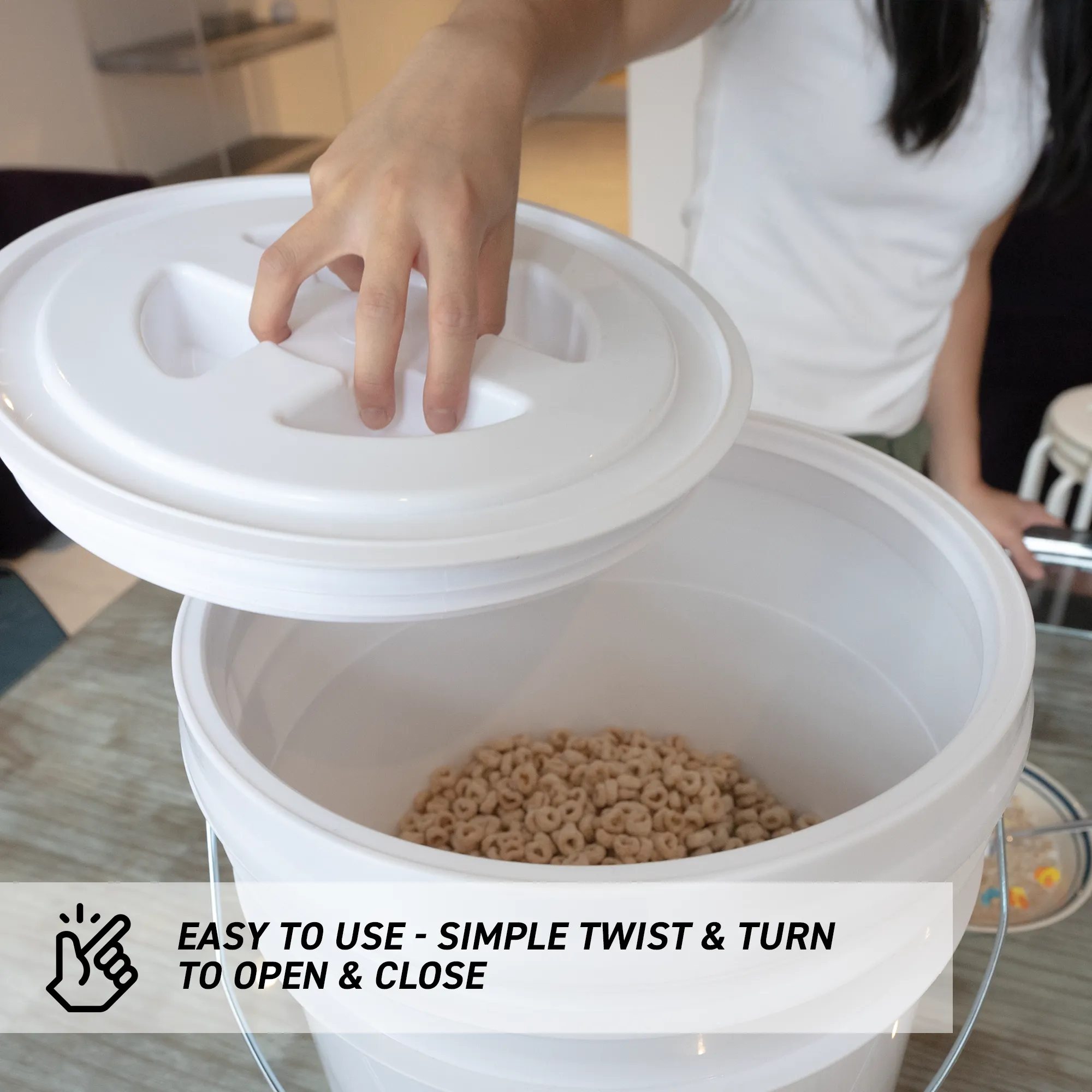 72HRS Dry Food Storage Container with 5 Gallon Bucket and Ready Seal Lid - Orange