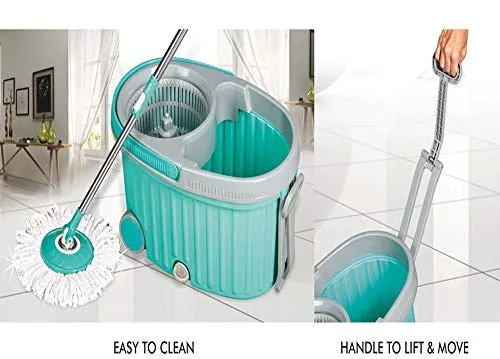 Aqua Spin Mop with Microfiber Refill