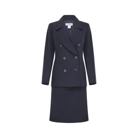 ARCHIVE - 1990s Yves Saint Laurent Navy Blazer Skirt Suit