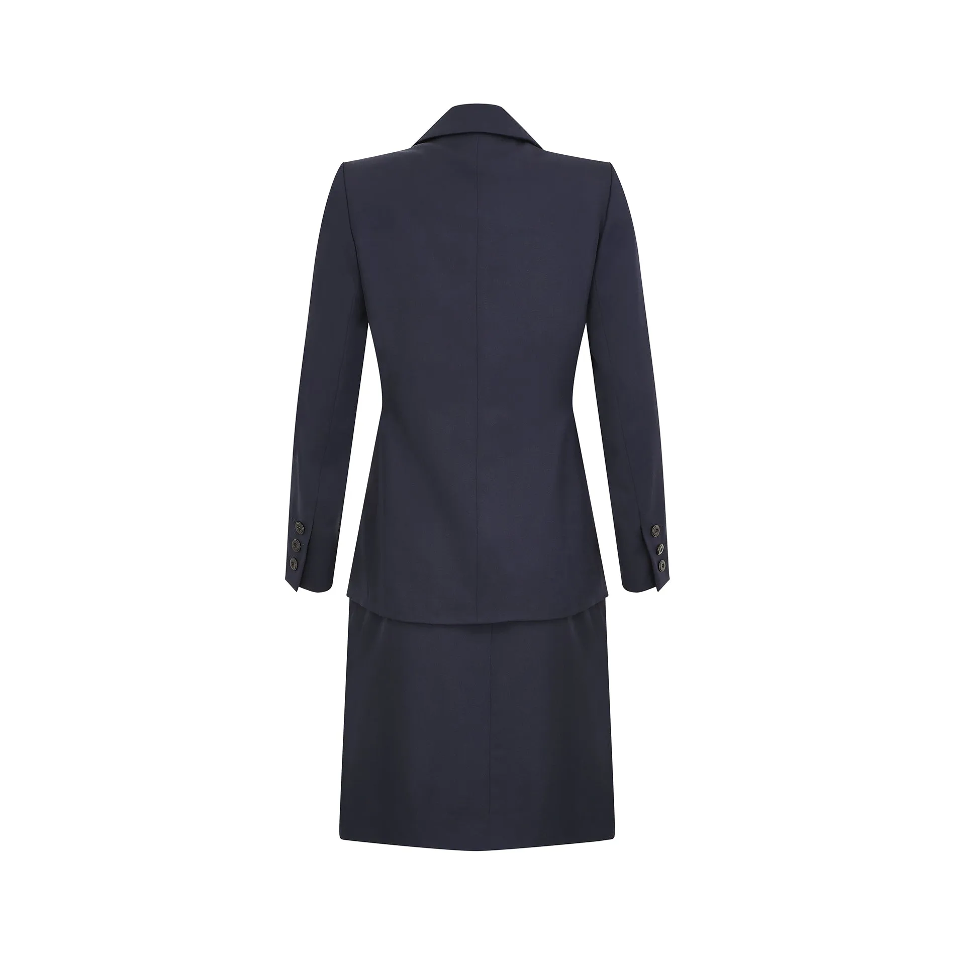 ARCHIVE - 1990s Yves Saint Laurent Navy Blazer Skirt Suit
