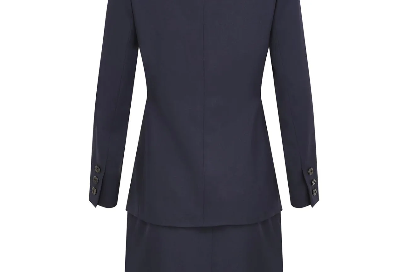 ARCHIVE - 1990s Yves Saint Laurent Navy Blazer Skirt Suit
