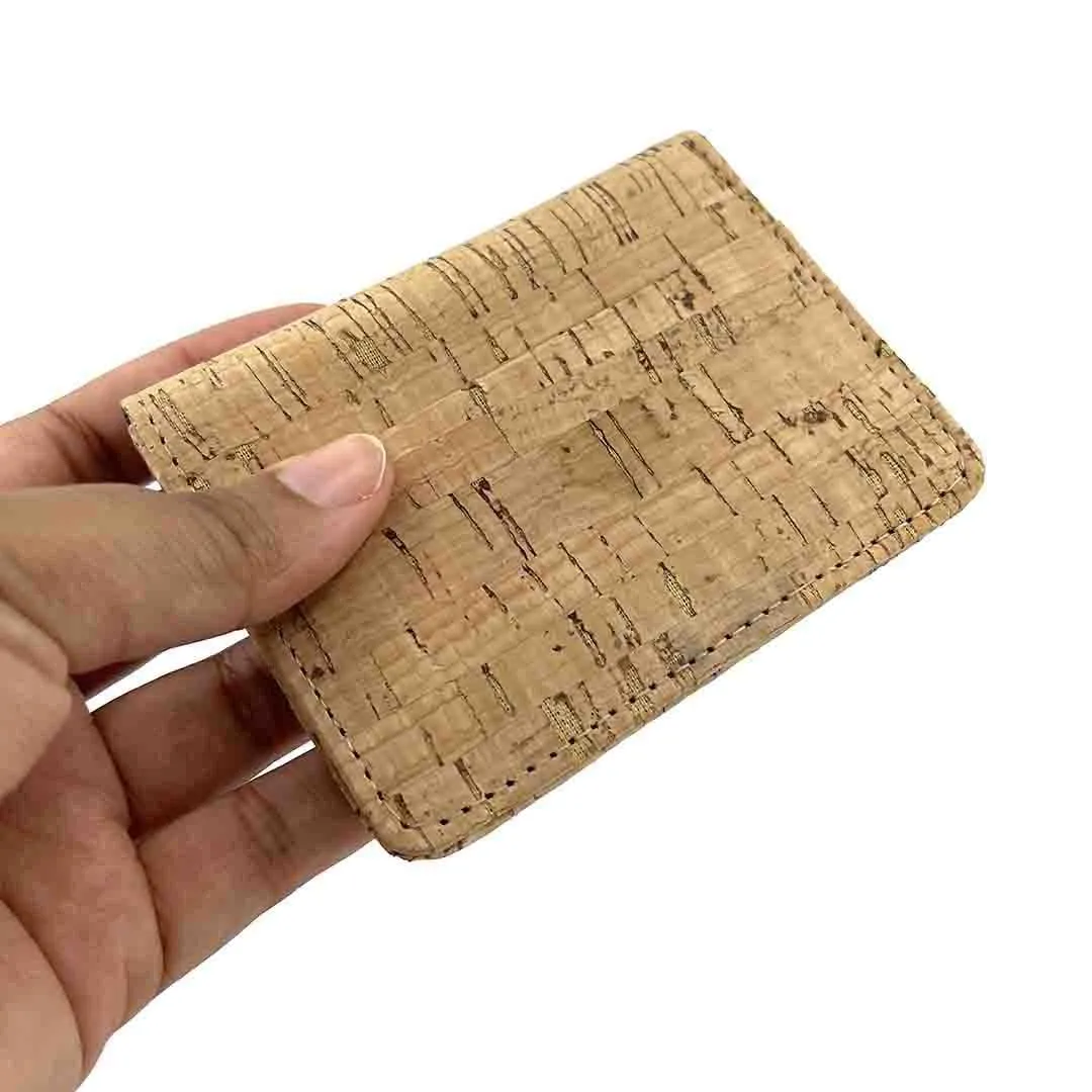 Bifold Wallets - Vertical Natural Cork Vegan by Hold Supply Company