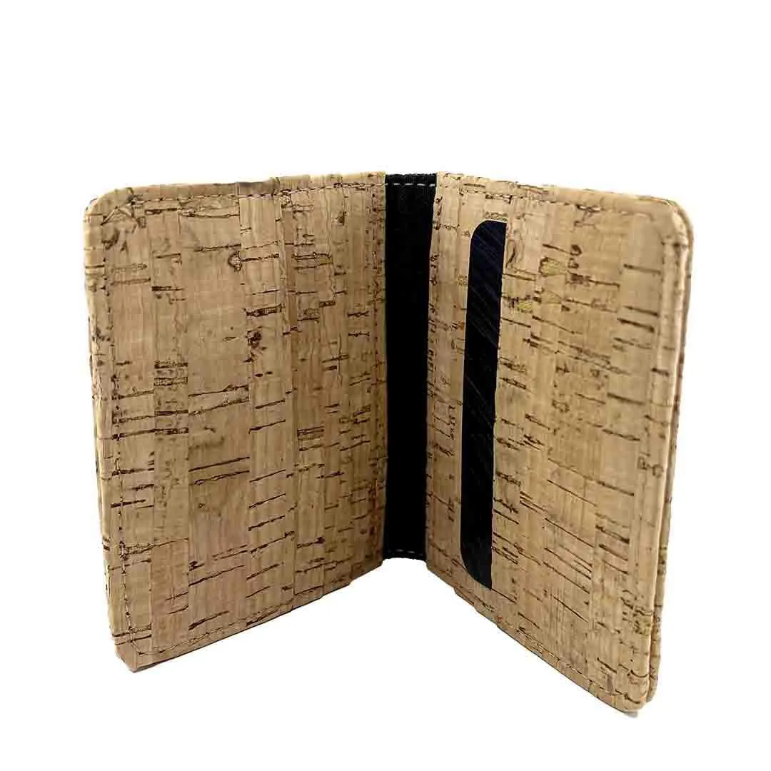 Bifold Wallets - Vertical Natural Cork Vegan by Hold Supply Company