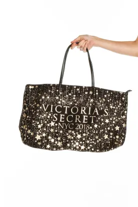 Black and Gold Starry Tote Bag