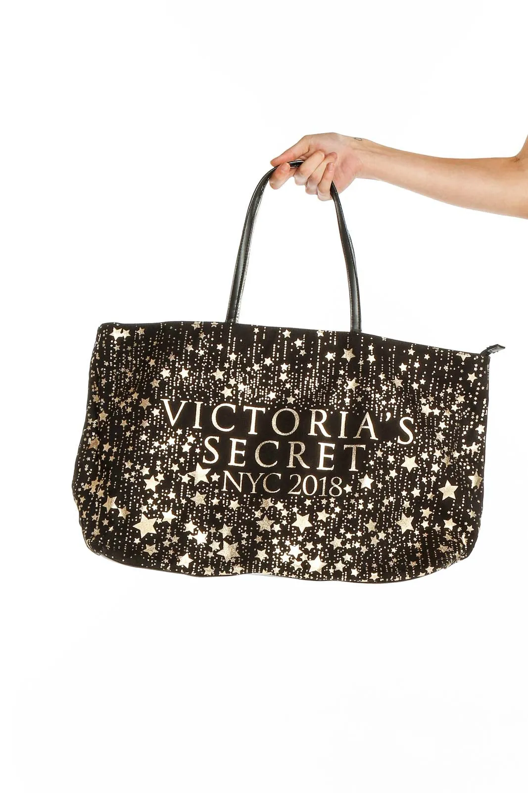Black and Gold Starry Tote Bag