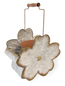 Boston International JHC19097 Daisy Metal Bucket Planter