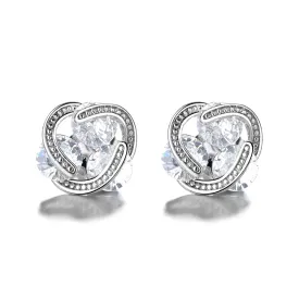Caged Crystal Stud Earring