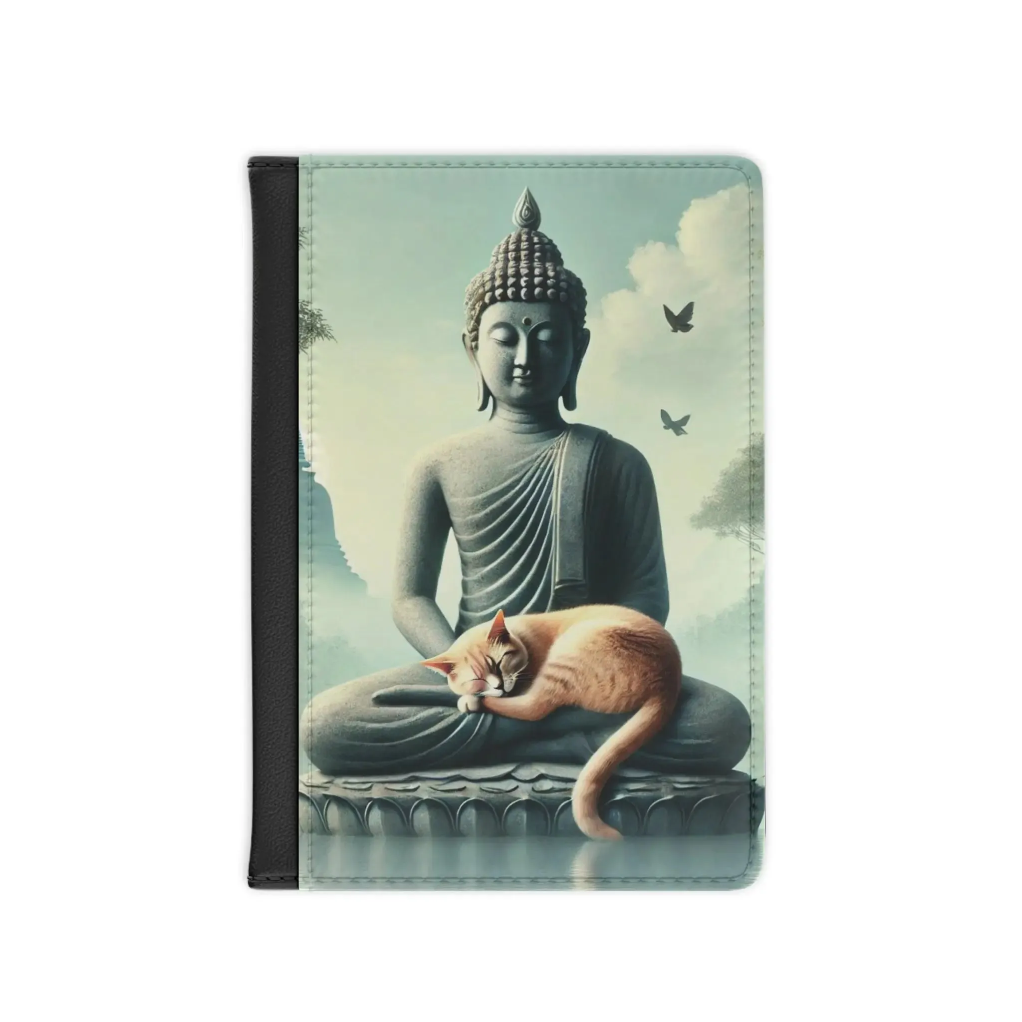 Cat Naps with Buddha - Cat Lover - Passport Cover