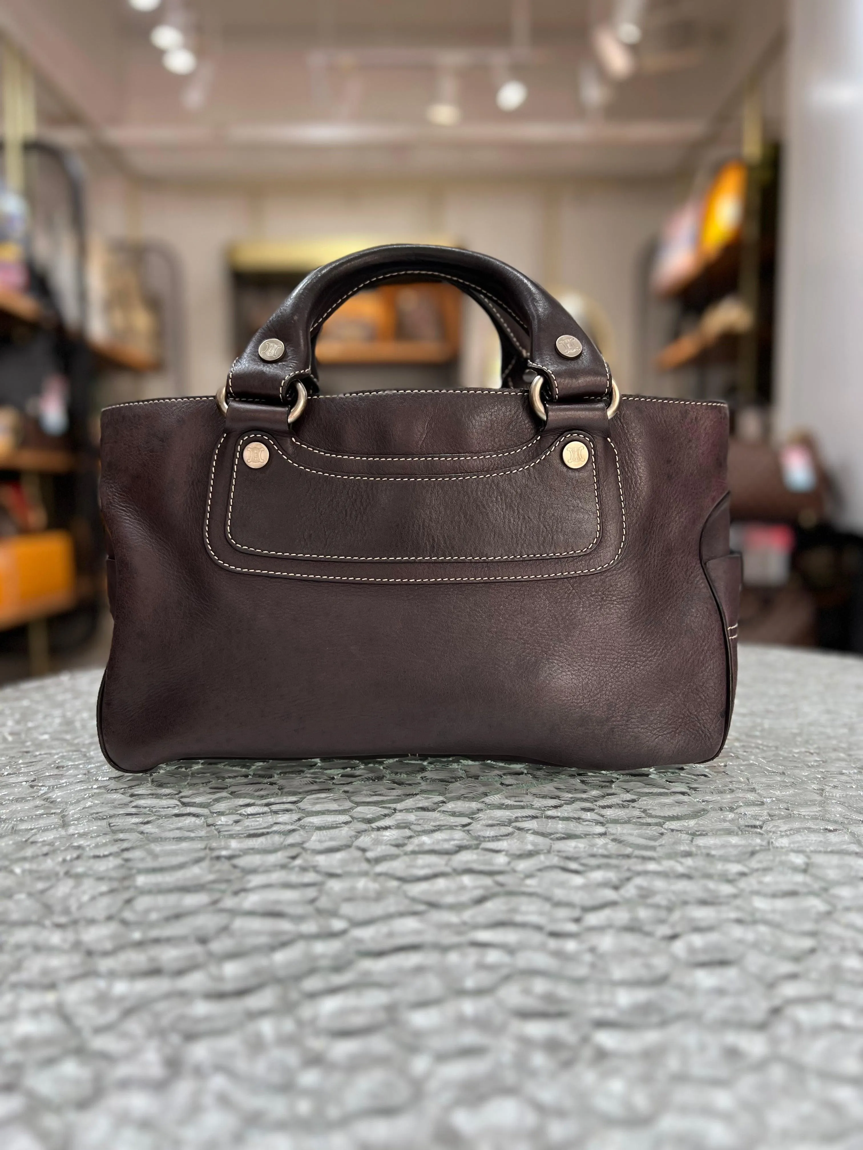 CELINE Boogie Brown Leather Unisex Handbag