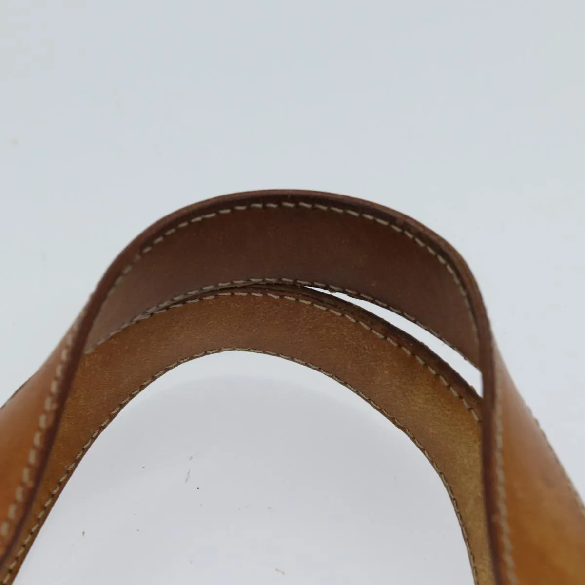 CELINE C Macadam Canvas Hand Bag Suede Black Auth 72094