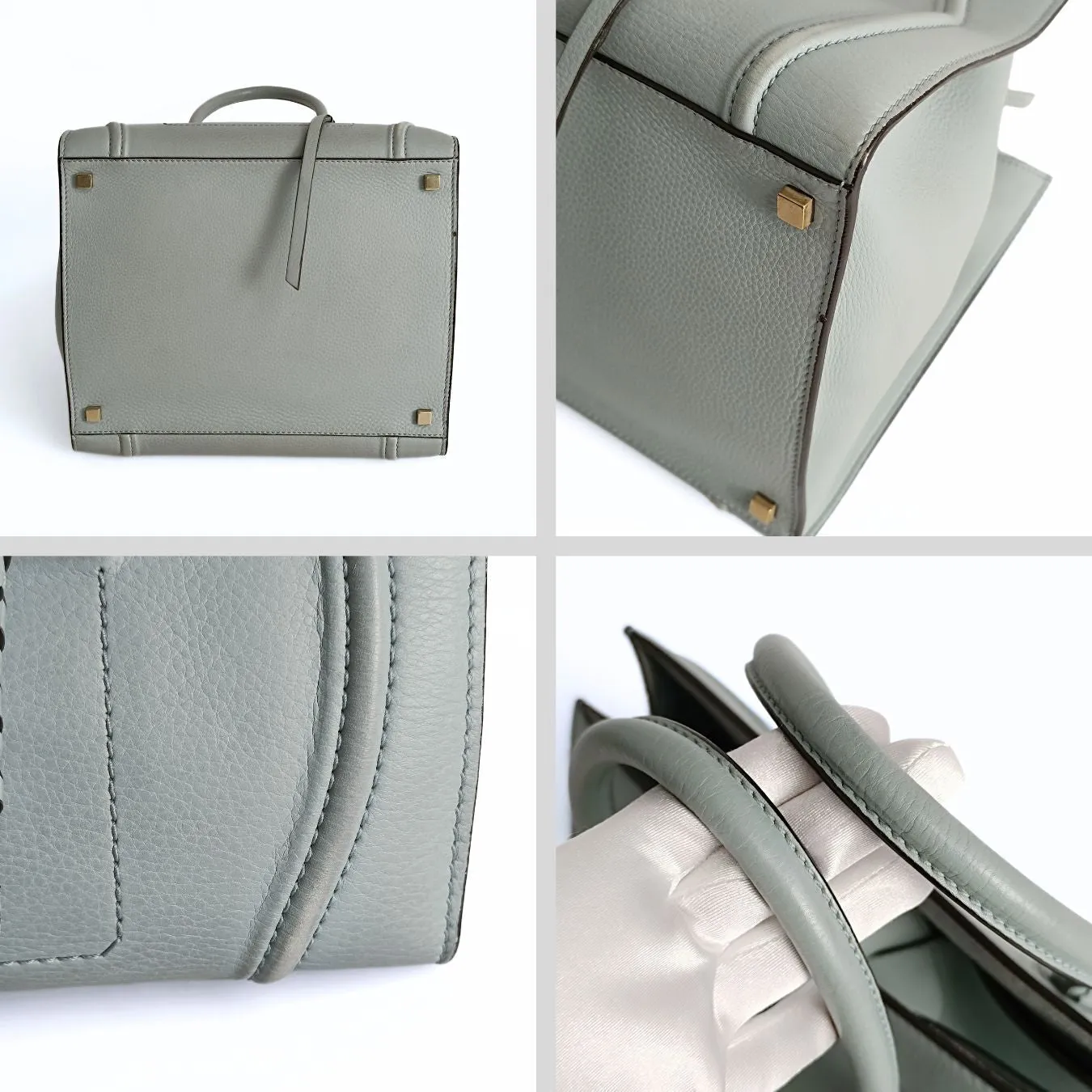 CELINE Celine Celine Luggage handbag in powder blue leather