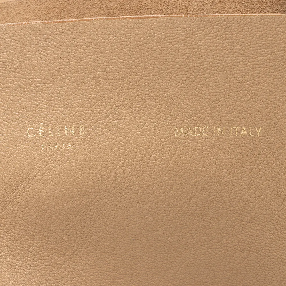 Celine Lambskin Bicolor Cabas Vertical Tote (SHF-15170)