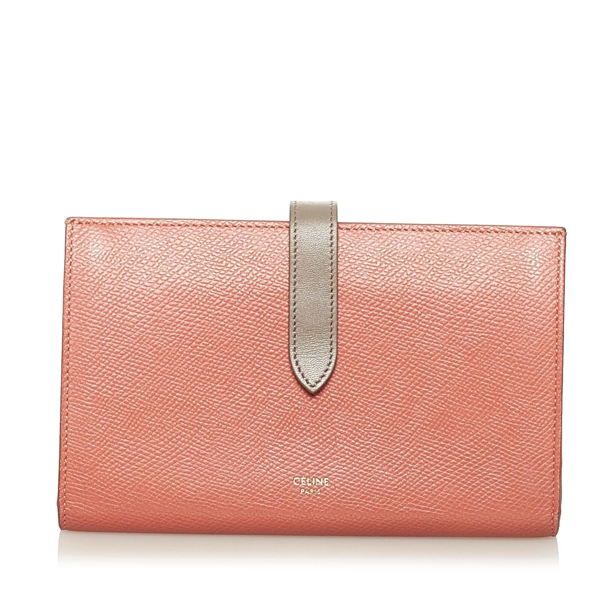 Celine Multifunction Strap Leather Wallet