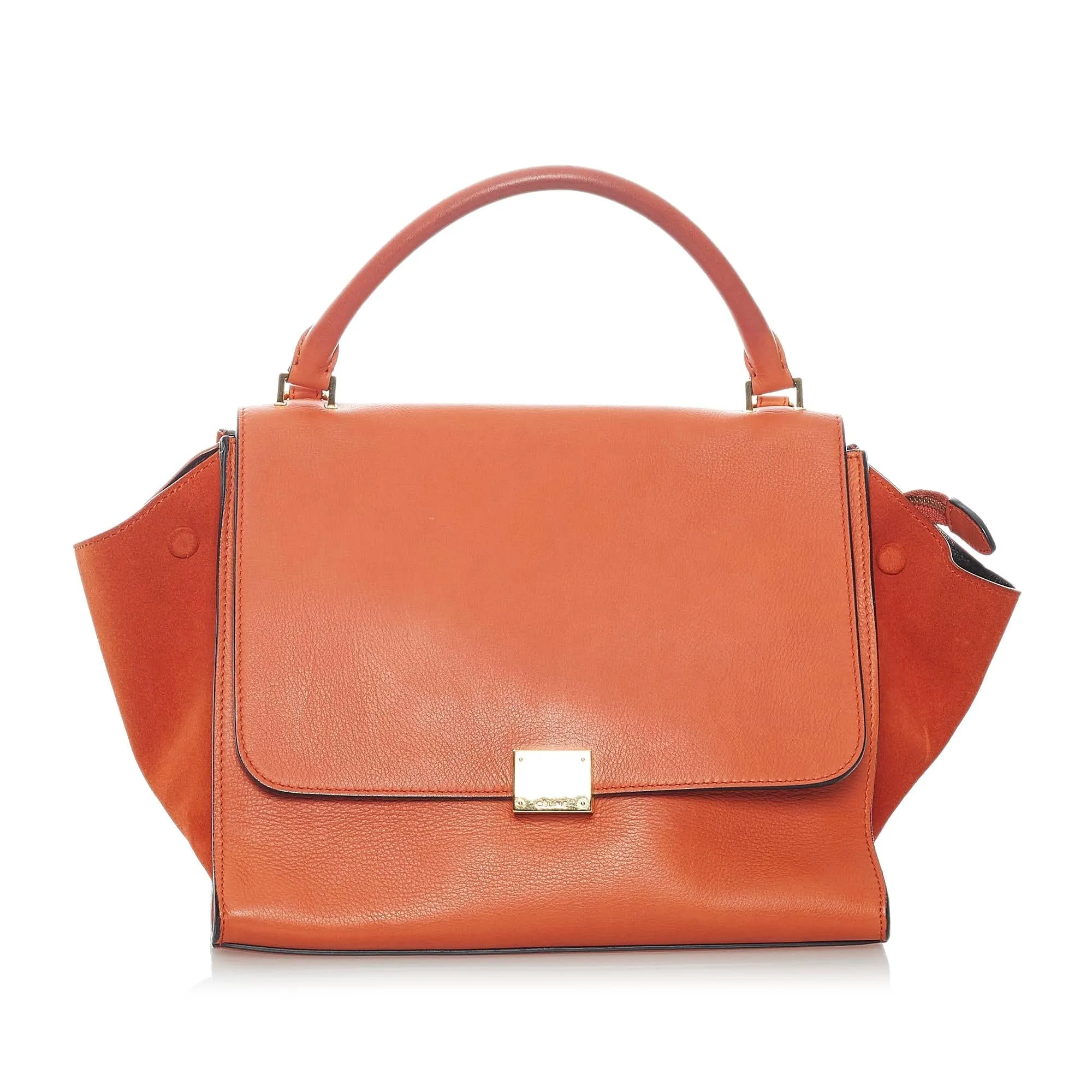 Celine Trapeze Leather Satchel (SHG-31102)