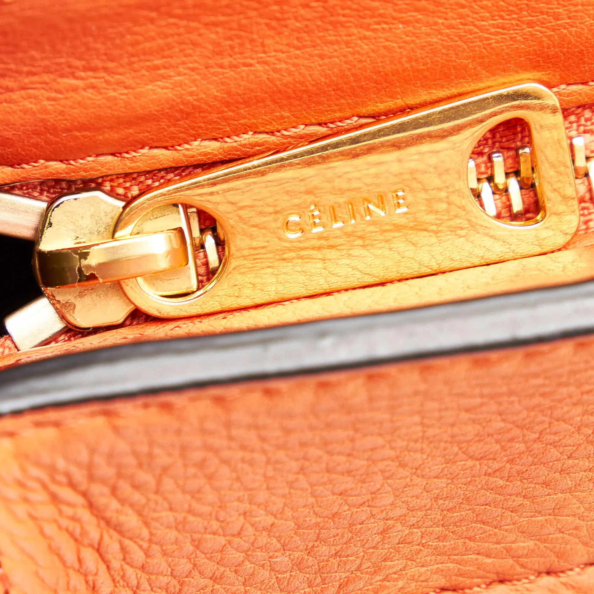 Celine Trapeze Leather Satchel (SHG-31102)