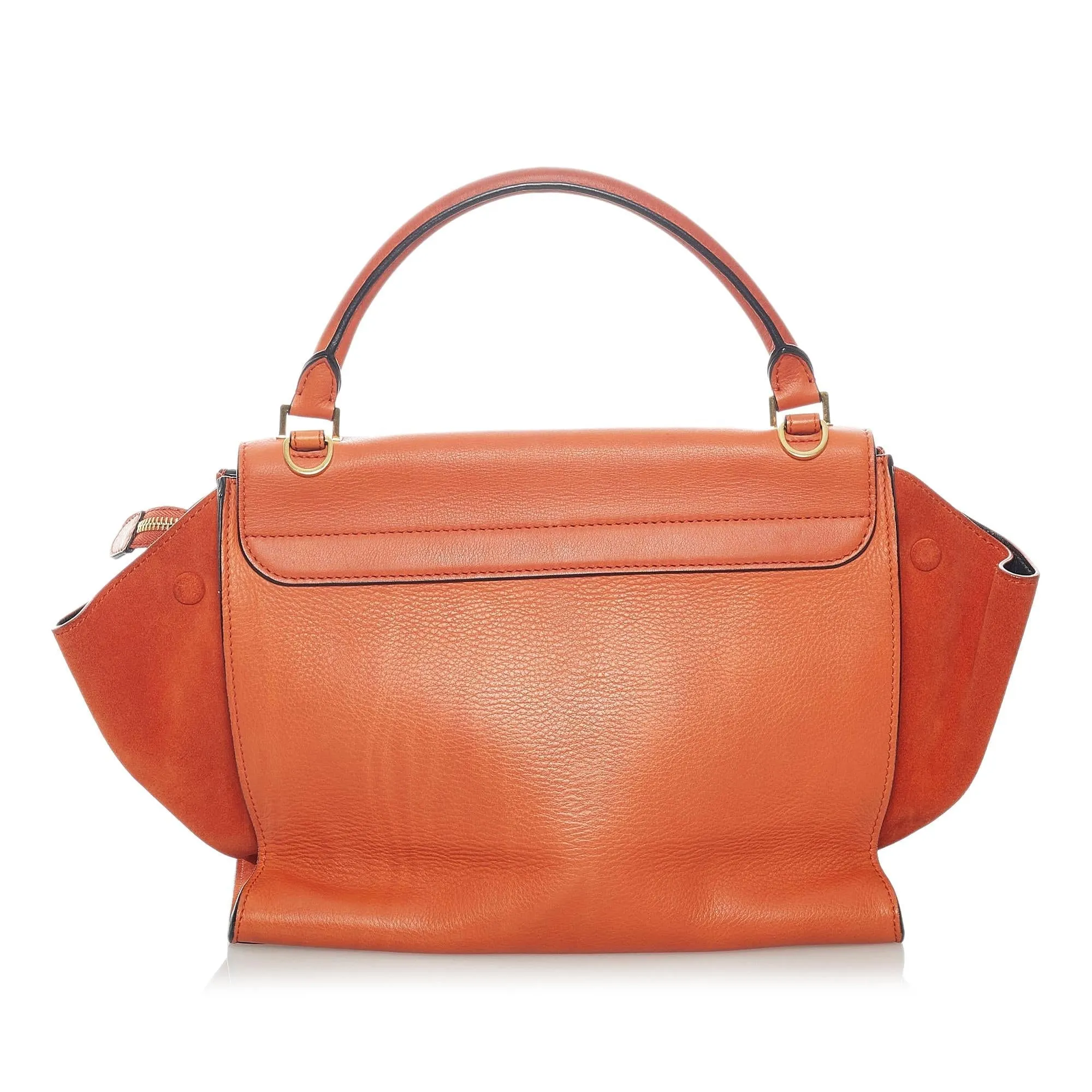 Celine Trapeze Leather Satchel (SHG-31102)
