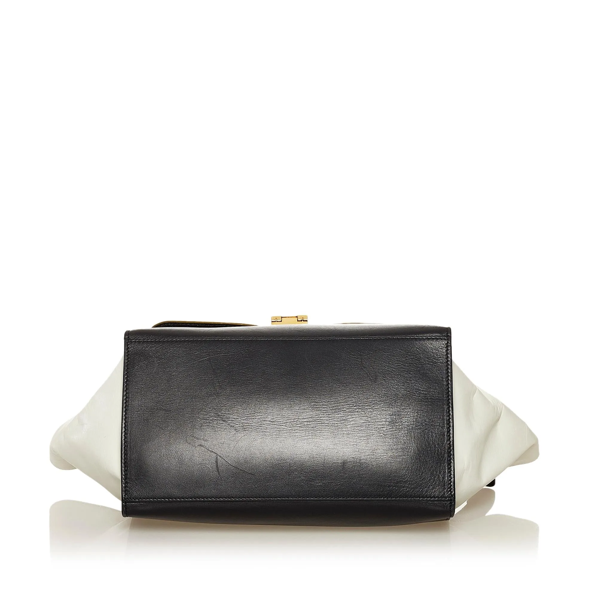 Celine Trapeze Tricolor Leather Satchel (SHG-uaApQA)