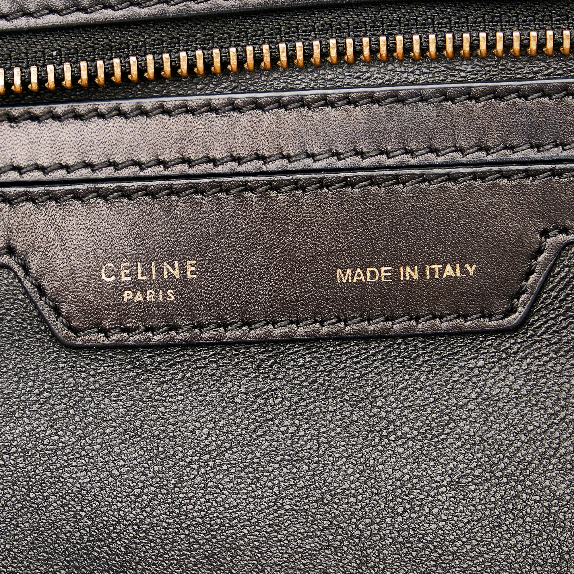 Celine Trapeze Tricolor Leather Satchel (SHG-uaApQA)