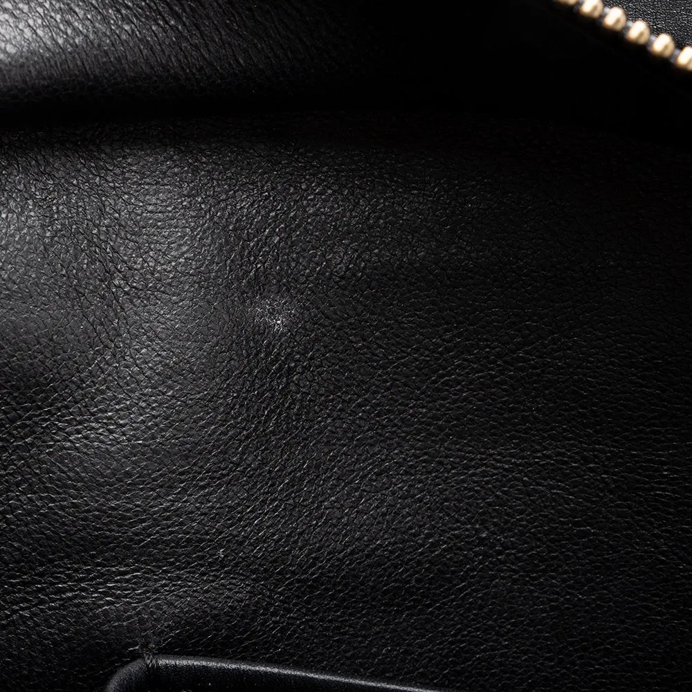 Celine Tricolor Leather Canvas Mini Luggage Tote (SHF-17162)