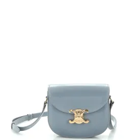 CELINE Triomphe Besace Clea Flap Bag Leather
