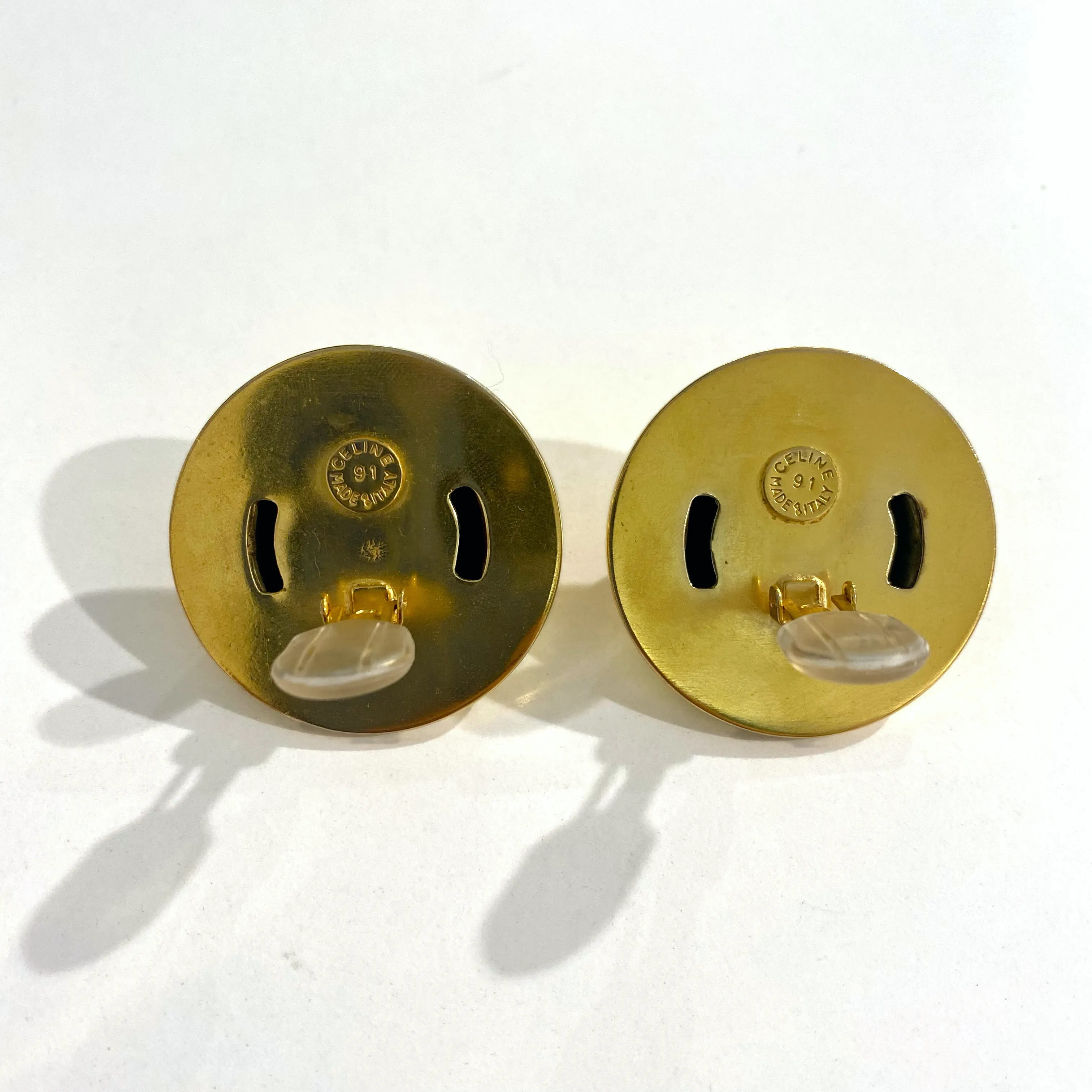 Celine Vintage Orb Clip-On Earrings
