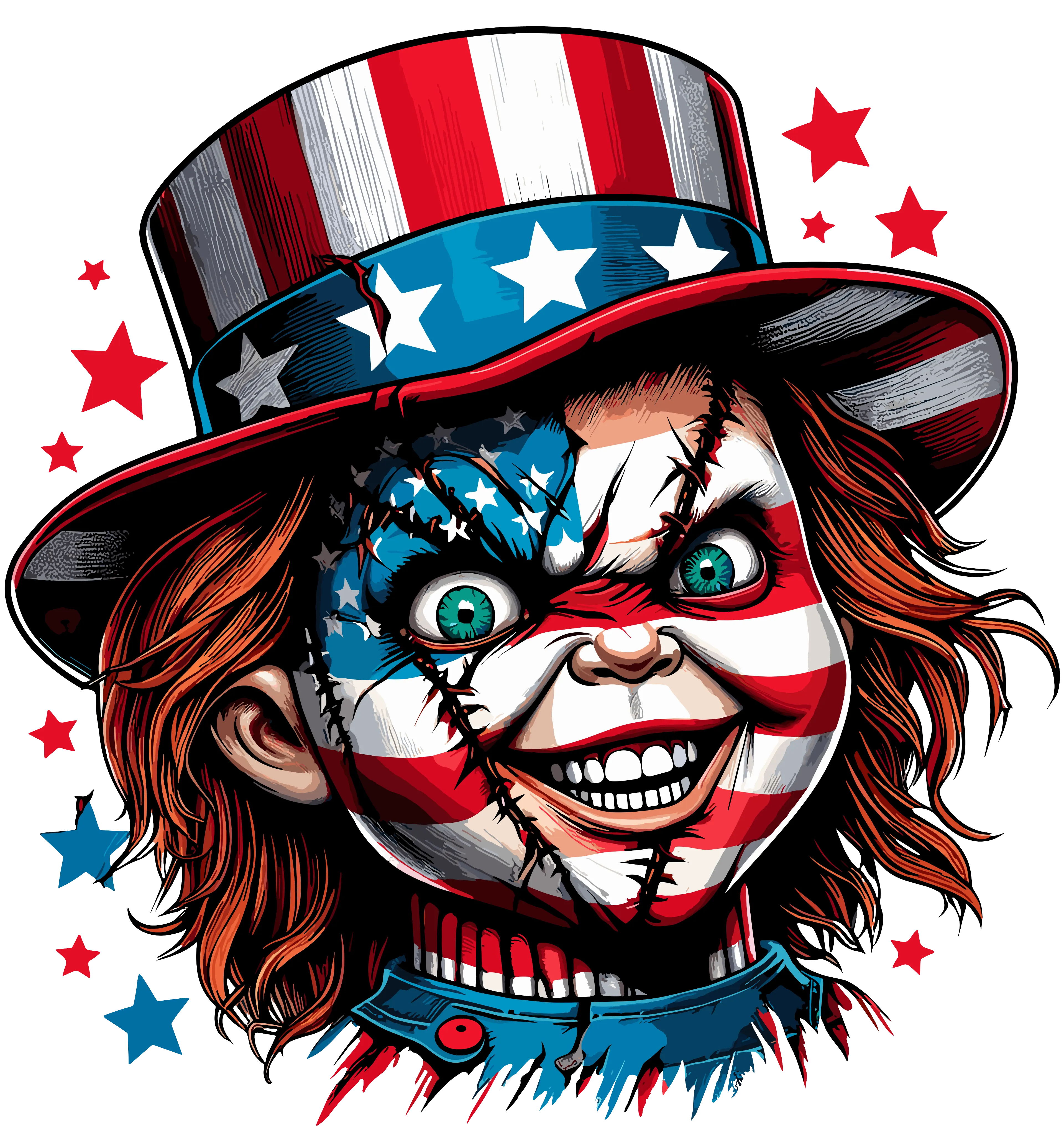 Chucky, heat transfer, press and peel