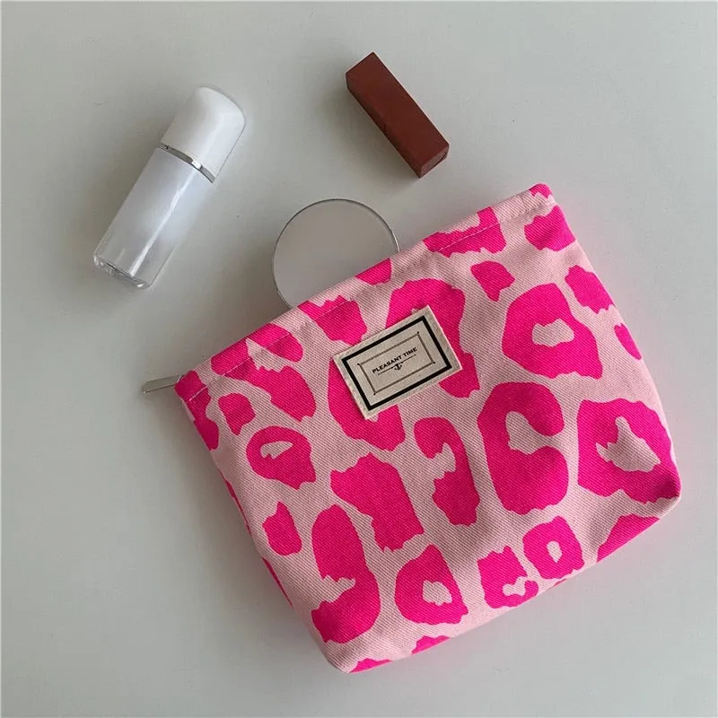 Corduroy Embroidery Cosmetic   Clutch