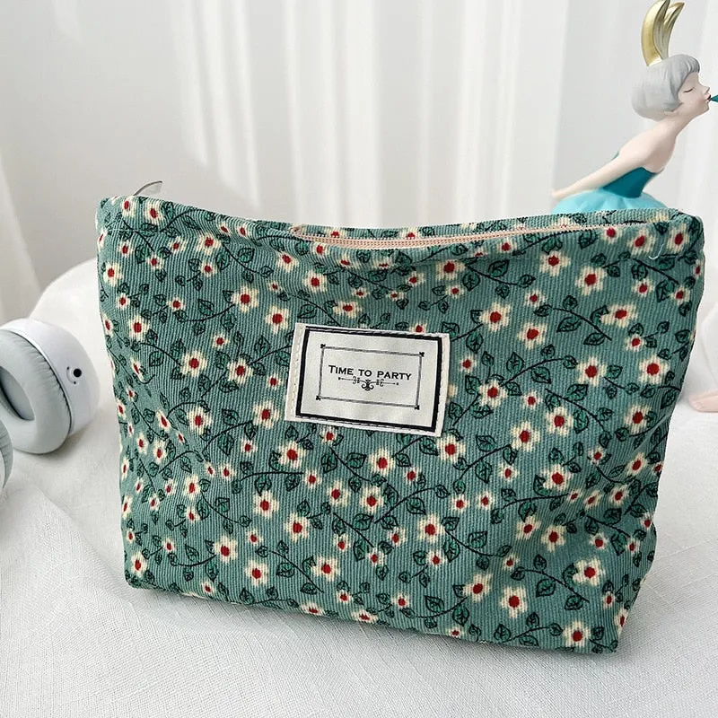 Corduroy Makeup Pouch