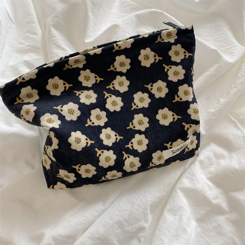 Corduroy Makeup Pouch