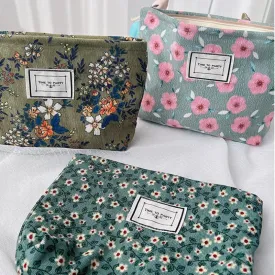 Corduroy Makeup Pouch