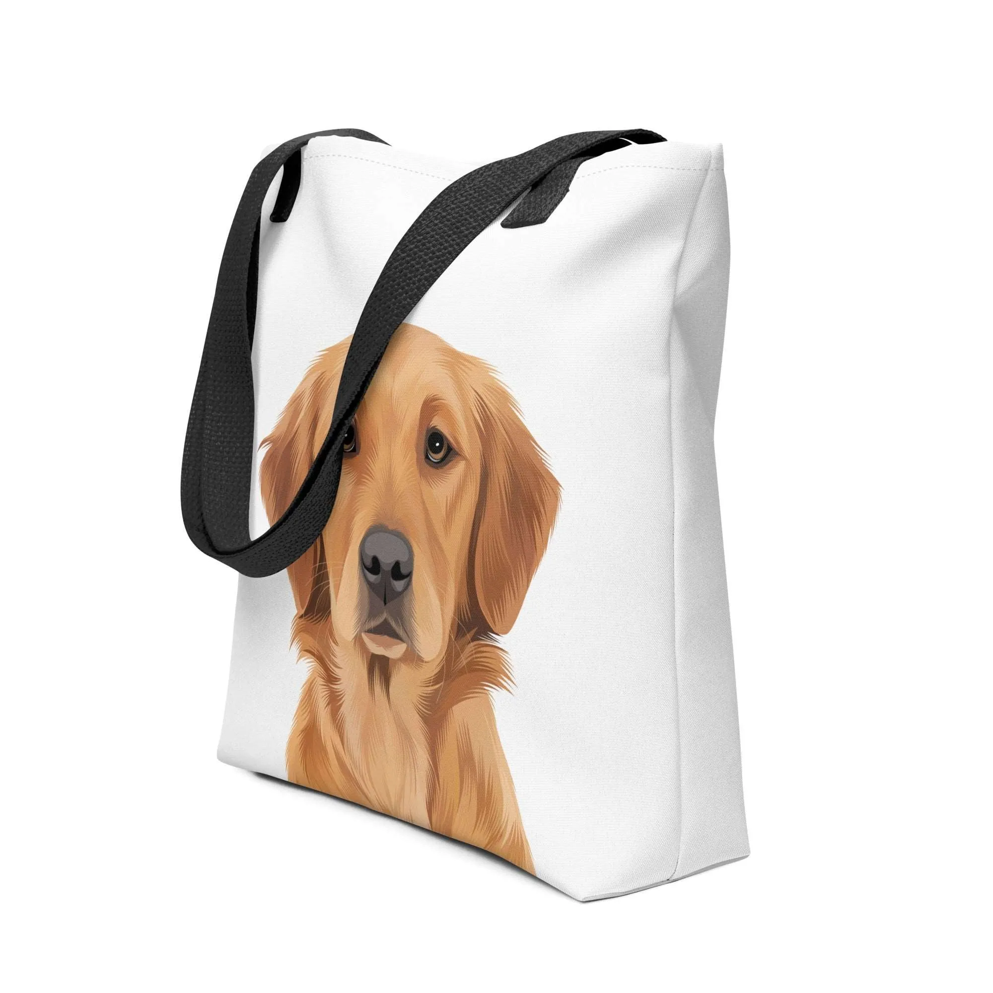 Custom Dog Portrait Tote bag | Classic White