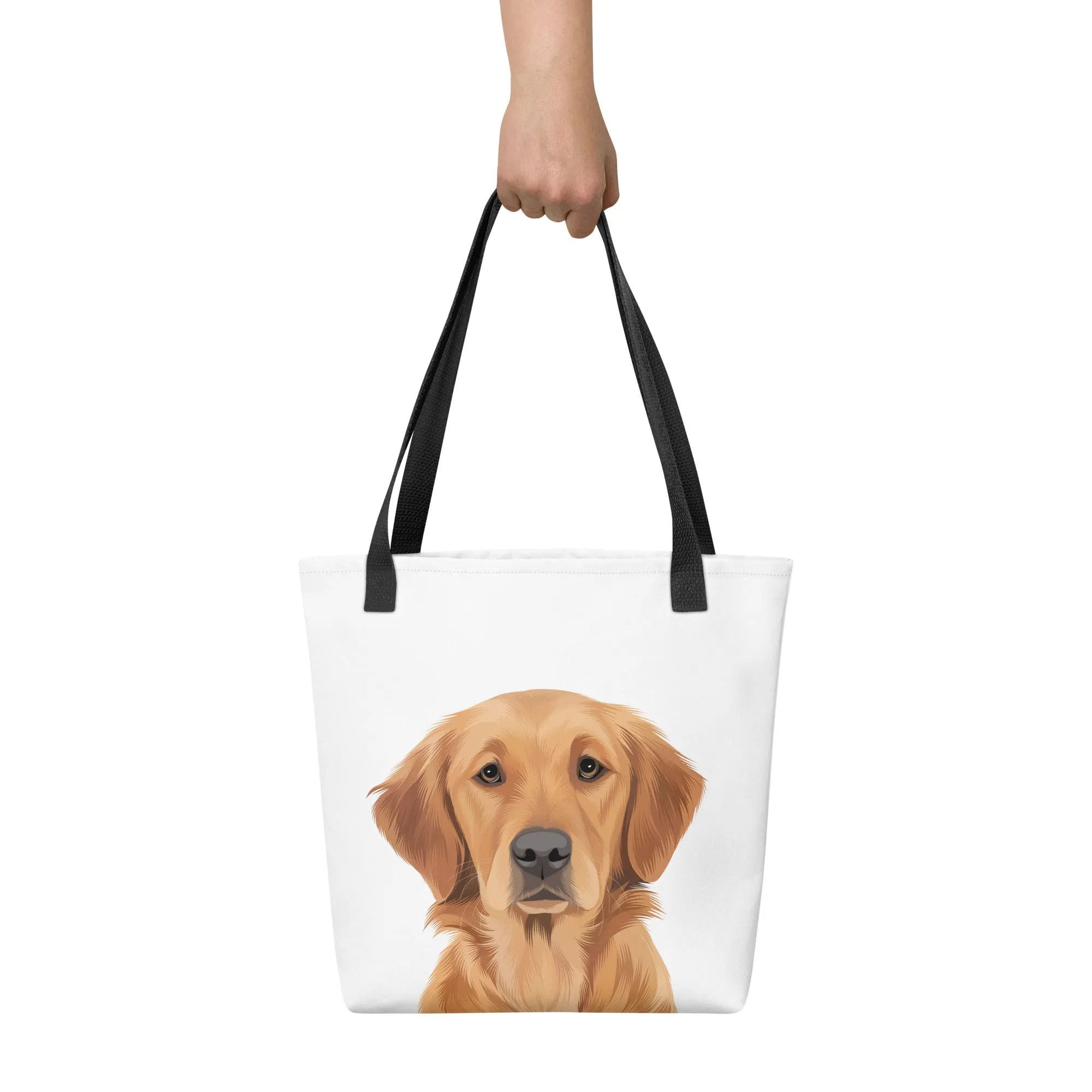 Custom Dog Portrait Tote bag | Classic White