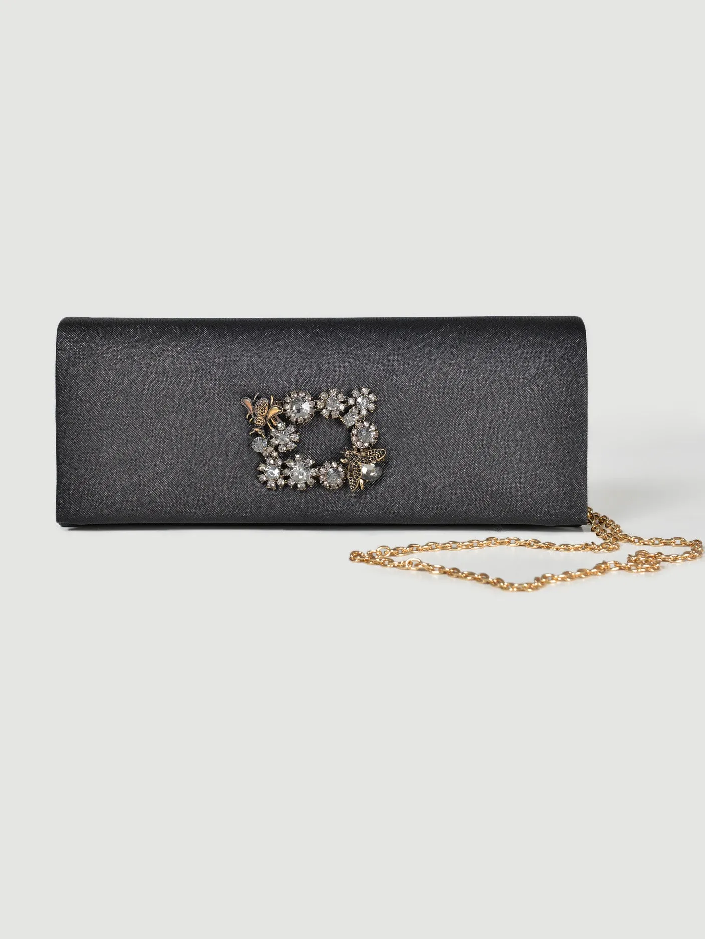 Embellished Glossy Clutch
