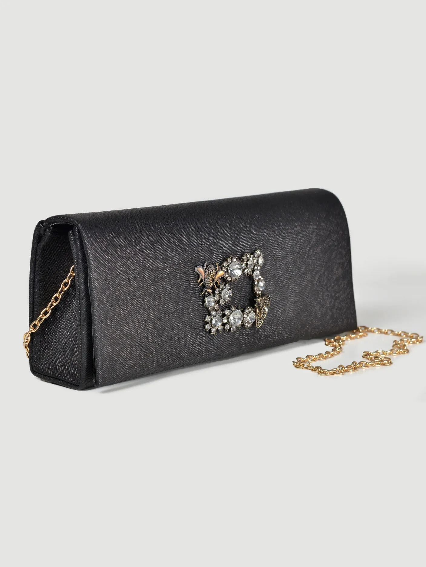 Embellished Glossy Clutch