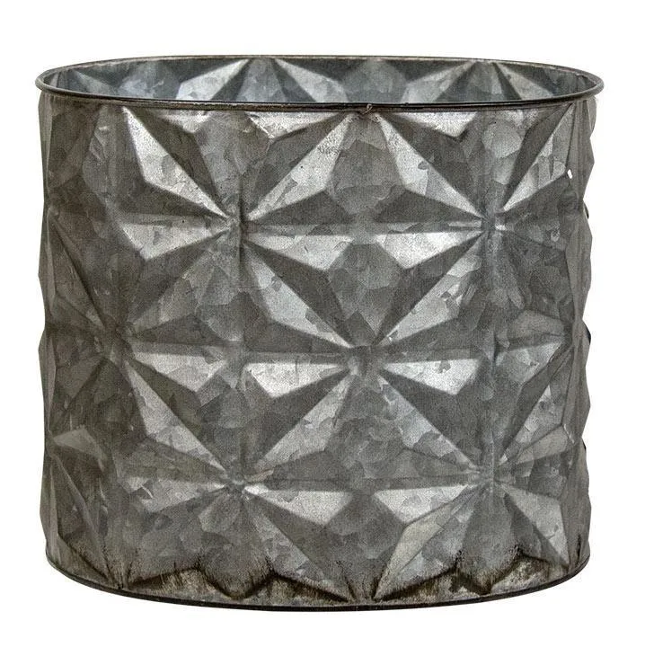 Embossed Tin Oval Bucket