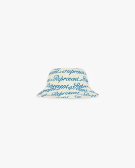 Embroidered Bucket Hat - Antique White