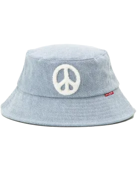 Essential Bucket Hat in Blue Peace