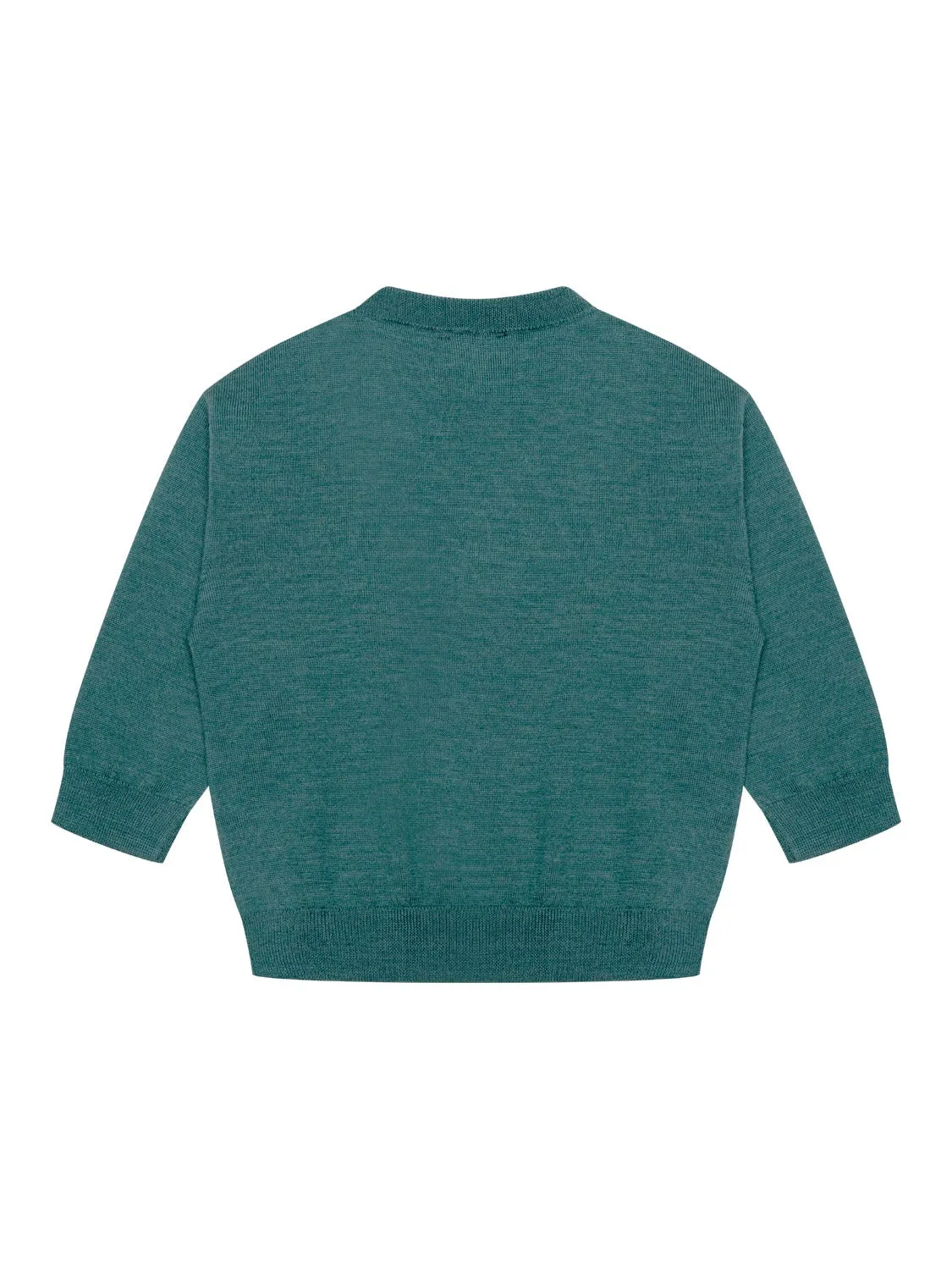 Feinstrickpullover mit Logo - Jade