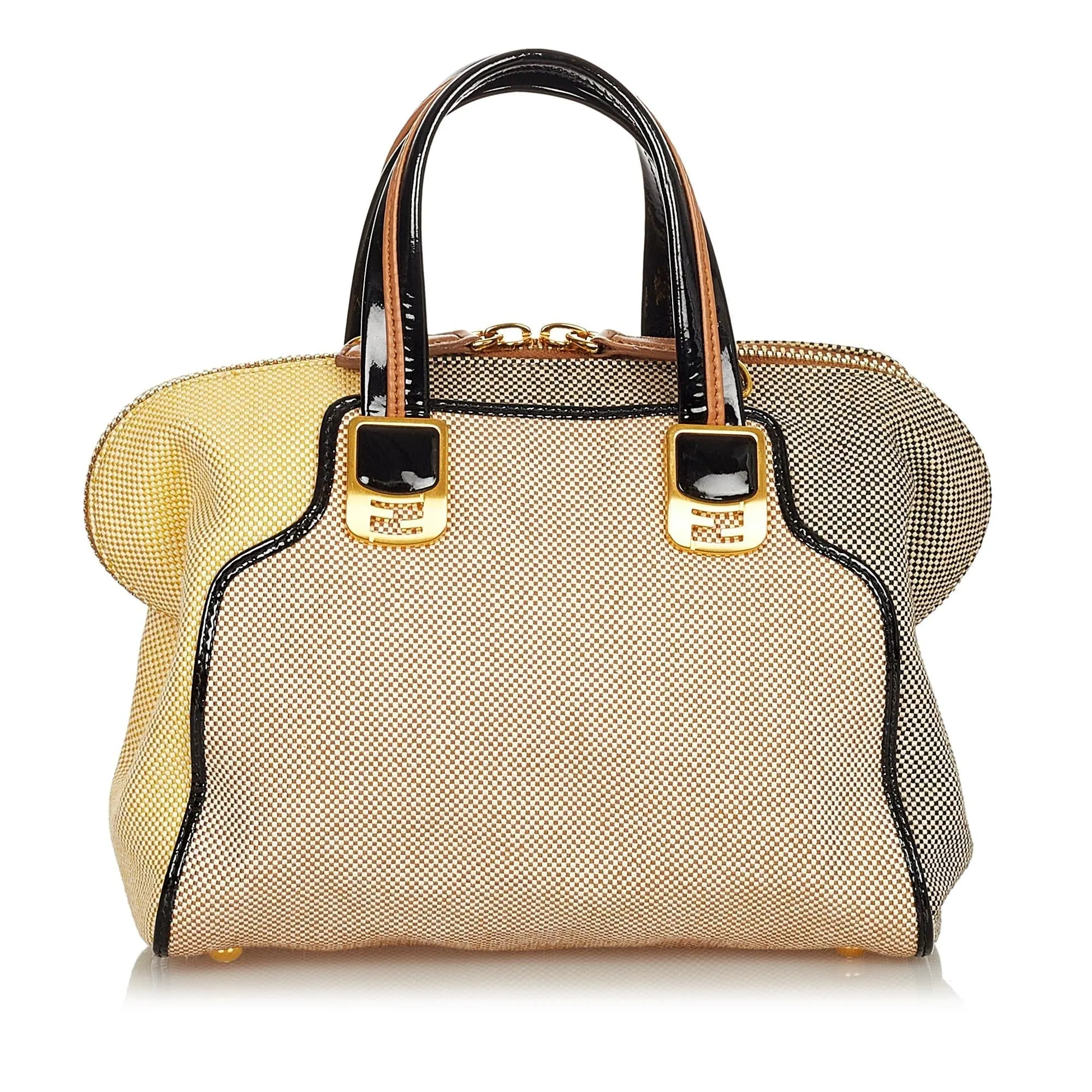 Fendi Colorblock Canvas Chameleon Handbag (SHG-24876)