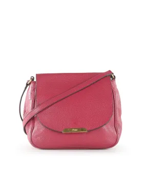 FENDI Fuchsia Leather Crossbody Bag
